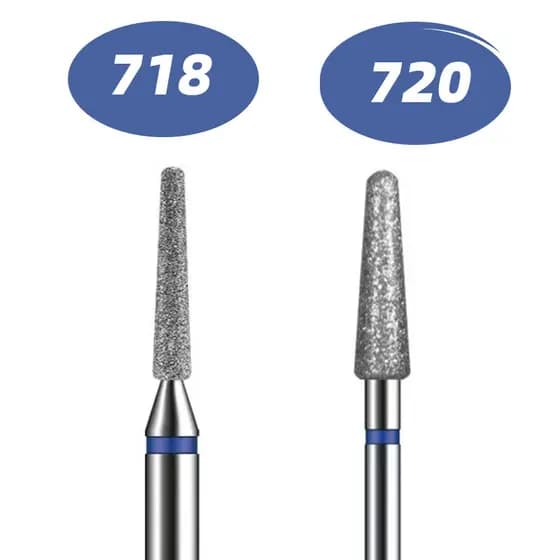 Brocas Diamantada 718/720 para Cuidados com Cutícula e Unha Motor (S15)