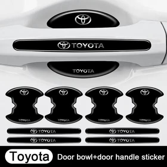 4/8Pcs Faixa Anticolisão para Carro Protetor de Maçaneta de Metal Adequado para Toyota Corolla RAV4 Prius Allion Camry H