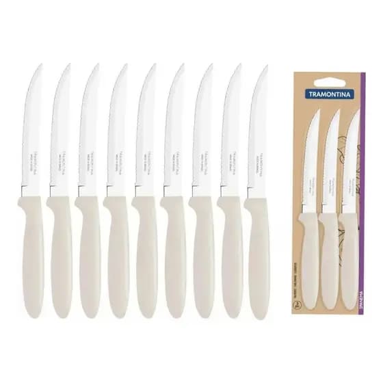 Faca Serrinha Serra Tramontina Cozinha Ipanema Cinza 12pçs