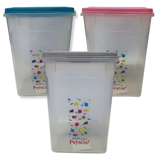 Armazenador de Alimento para Gato 1,75L Tampa Hermética Pote Plástico Premium Pet