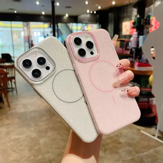 Capa LUXO MagSafe magnética céu estrelado para iPhone 11,12,13,14,15 16 PRO/MAX 16E capa estilosa com protetor de lente