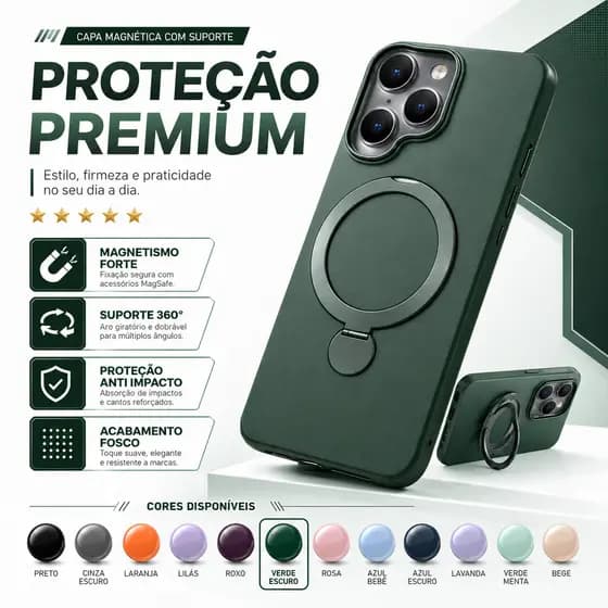 Capa Galaxy S24 S25 S26 FE Edge Plus Ultra Anti Impacto Com Anel 360° Suporte
