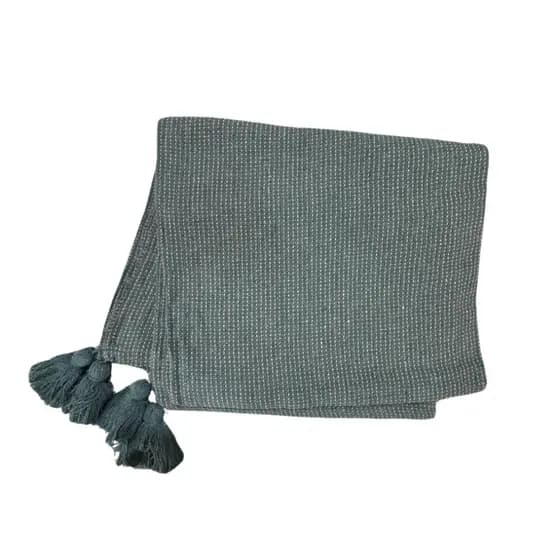 Par Xale Para Sofá Ou Cama Decorativa 1,40 x 1,40 Capa Protetora Colcha 100% Algodão