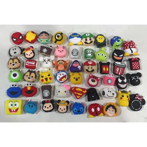 Protetor para cabo USB de Personagens/ Protetor para carregador USB e USB-C/ Protetor de Cabo
