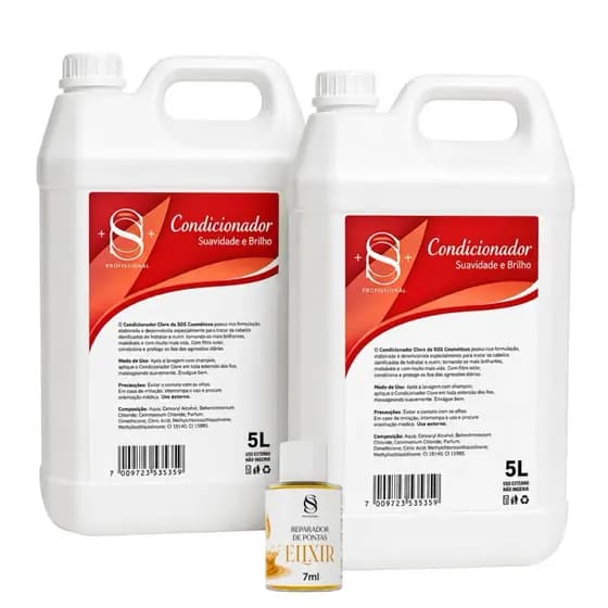 2 CONDICIONADOR HIDRATANTE - GALÃO 5L + BRINDE EXCLUSIVO S&O PROFESSIONAL
