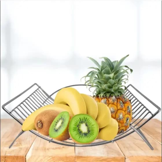 Fruteira Cromada Reforçada de Mesa Dupla ou Simples – Organização com Alta Durabilidade