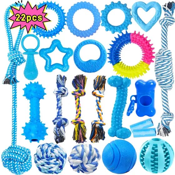 Kit de Brinquedos para Cachorro - 22 Peças Anti Ansiedade e Anti Mordida
