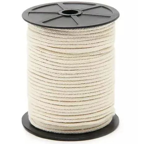 Cordão trançado 4x4 de algodão 3mm - 100 metros Macramê , crochê , artesanato, punho de rede.
