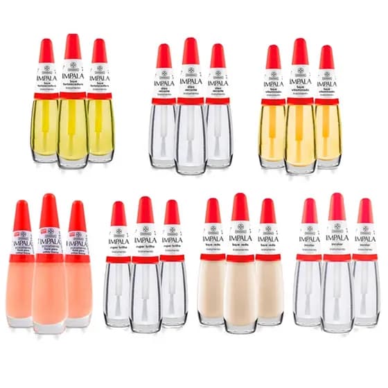 Kit 3 Unidades Base Tratamento Impala 7.5ml A Sua Escolha