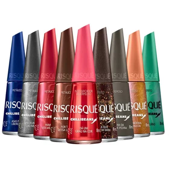 Esmaltes Risqué Coleção Chilli Beans 9 Esmaltes