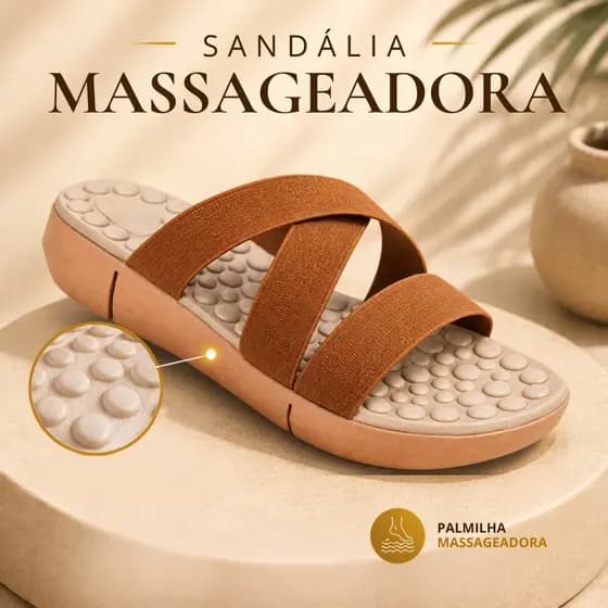 Sandália Ortopédica Massageadora Feminina Chinelo Macio Confortável