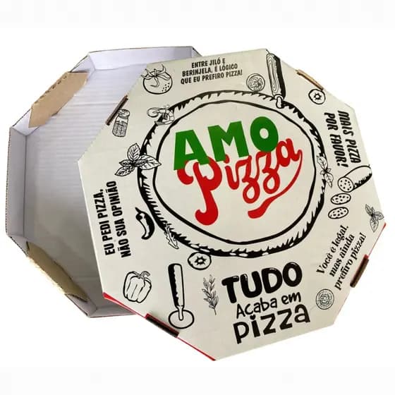 Caixa De Pizza 35cm Tematica Presente 25 Unidades
