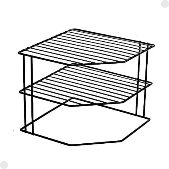 Suporte Organizador De Prateleira Armario Suporte de Pratos Horizontal 2 /3 Andares -Mor -Envio Full