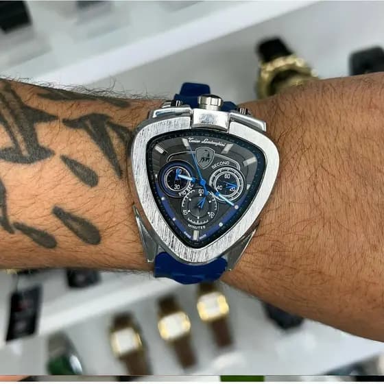 Relógio Masculino Lamborghini Huracan Cronógrafo Funcional Exclusivo com Caixa