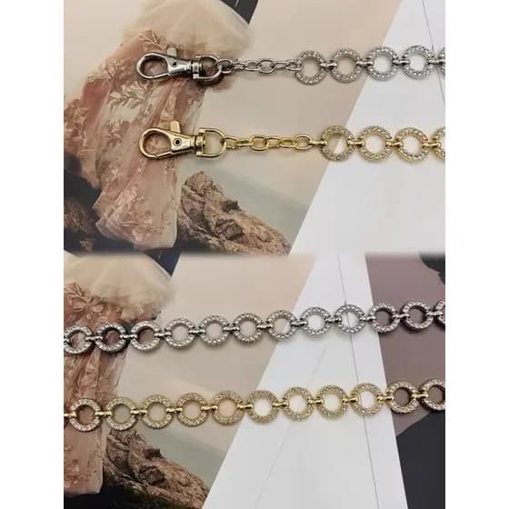 Versátil e moderno Circular com broca cinto feminino elegante