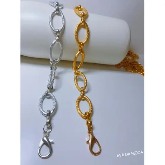 Cinto corrente feminino modelo oval moda blogeira