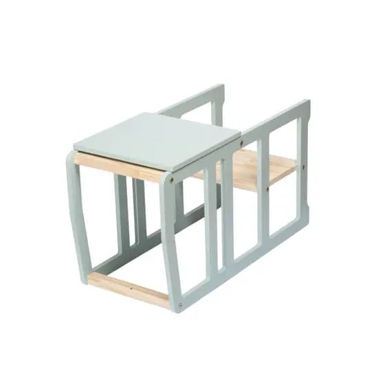 Mesa com cadeira 4em1 Infantil MDF laca Cadeirão Educativo VERDE pintada alimentação