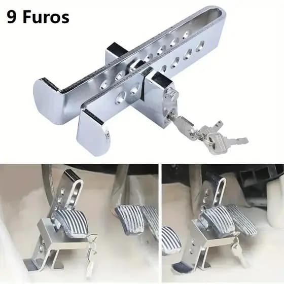 Acelerador Antirroubo para Veículo Universal Inoxidável /Cadeado de Bloqueio para Pedal de Freio