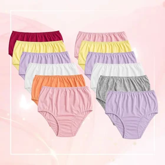 Kit 12 Calcinha Calçola Plus Size Algodão Senhoras Molde alto confortável veste bem e não incomoda