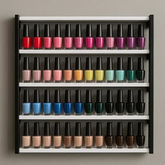 Esmalteira Suporte Nicho Industrial para 200 Esmaltes MDF Branco Nail Desing