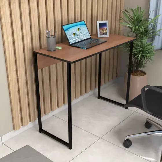 Mesa de Estudo Estilo Home Office Escrivaninha Industrial Moderna