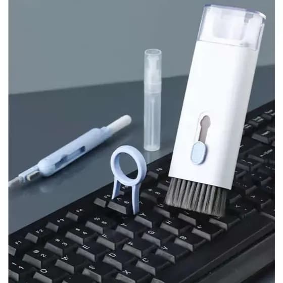 Kit De Escova De Limpeza De Teclado 7 Em 1 Multifuncional Portátil Para Computador