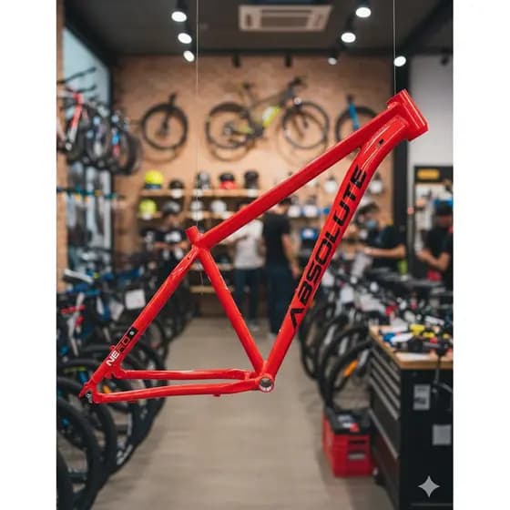 Quadro Absolute 29 Nero 5 Wheeling Grau Mtb Freeride Aluminio Cabeamento Interno Vermelho