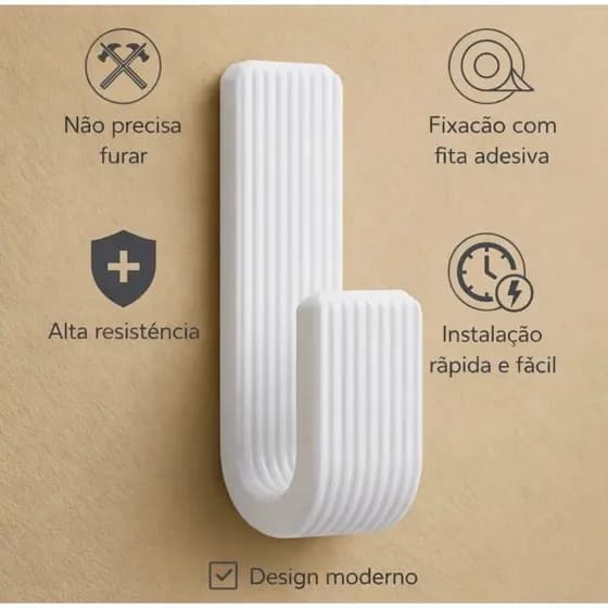 Gancho para toalhas com Fita Dupla Face resistente toalhas Roupas Acessórios Variado