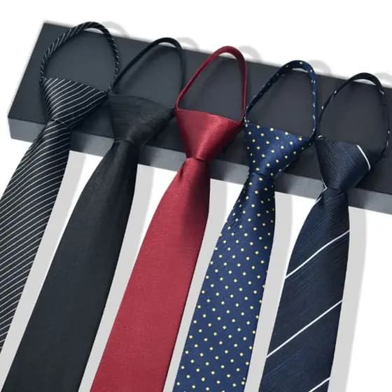 Kit 3 Gravatas Masculinas C Nó Pronto Ajustável - Estampadas Elegantes Festa Casamento Trabalho