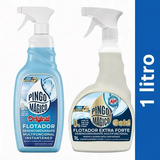 Pingo Mágico Original 1 Litro - Flotador Para Limpeza / Pingo Mágico Gold