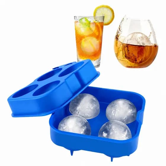 Forma De Gelo Esfera Bola Silicone Grande Redonda Bar Whisky Molde ICE Ball Drink