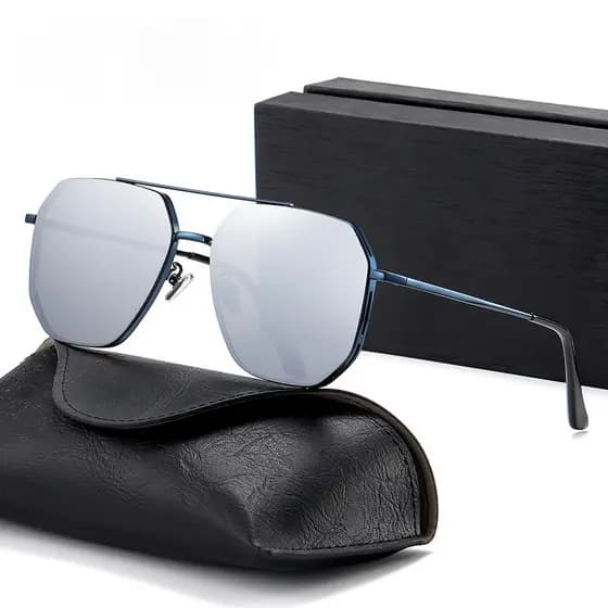 Óculos De Sol Piloto Masculino , Armação De Metal , Condução Pesca Polarizados UV400