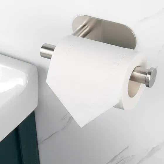 Porta Rolo Papel Higiênico Aço Inoxidável - Banheiro e Cozinha, Anti-Roxo