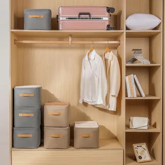 Organizador M de Guarda-Roupa/Closet para Roupas Suéters Caixa de Armazenamento Roupas Arrumadas