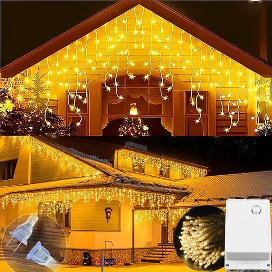 luzes natal led 10M Cascata 400 Led's 8 Modelo Pisca Natal Decoração 110v