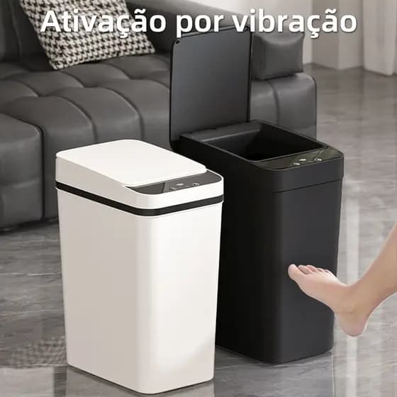 Lixeira12L Sensor Automática Inteligente para Escritório Banheiro ou Cozinha/Salar Alimentação por bateria