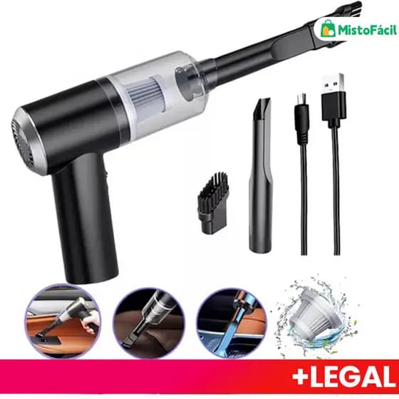 Mini Aspirador De Pó Usb Portátil Automotivo Potente Recarregável Sem Fio Carro E Casa 2000mAh