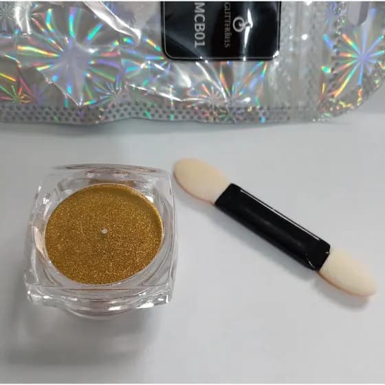 Pó Cromado PRATA OU DOURADO Nails Manicure **Escolher Variação**