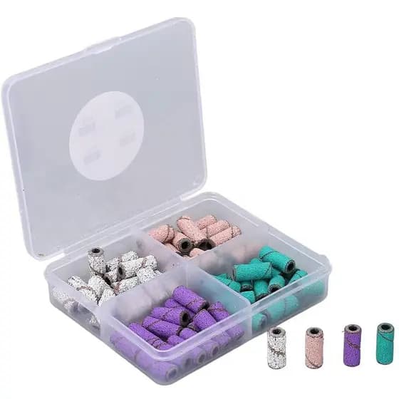 Kit Refil De Lixa Para Mandril Fino 60 Unidades Bits Mini Motor Nail Manicure Pedicure SQ8549