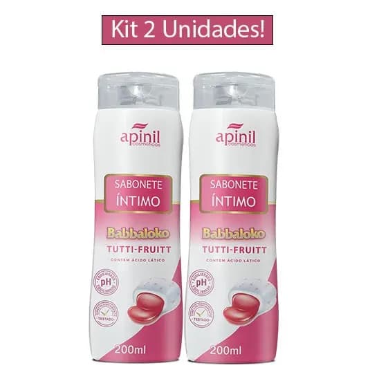 KIT 2 Unidades Sabonete Íntimo BABBALOKO TUTTI-FRUITT 200mL APINIL