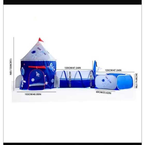 Tenda Toca Túnel Barraca 3x1 Playground Príncipe Com Cesta