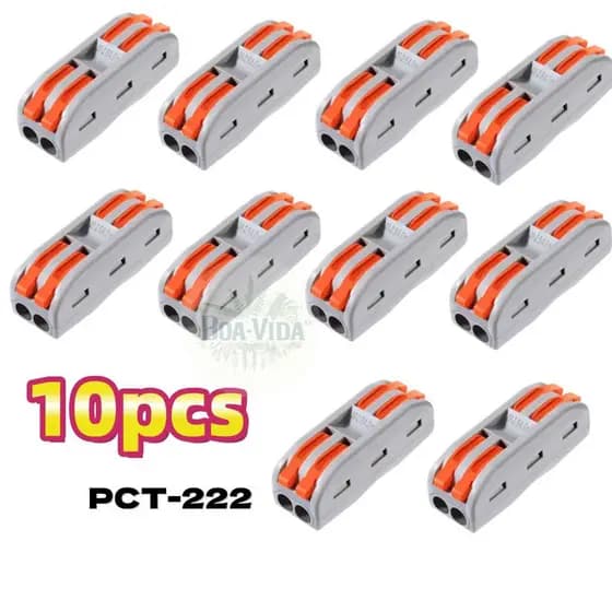 kit 10 un Conector Compacto Elétrico Emenda E Derivação
