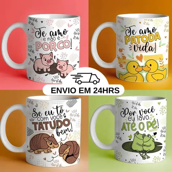 Caneca Personalizada Fofa Presente Namorado - Namorada 325 ML
