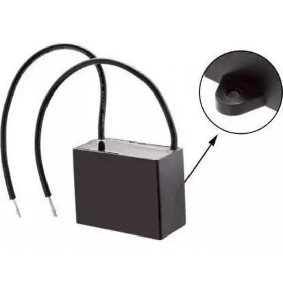 Capacitor Quadrado Ventilador 6uf 250v CBB61 2 Fios 50/60hz