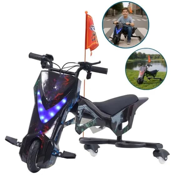 Moto Elétrica Drift Importway 250W BW387PT Até 25km/h Preto Juvenil