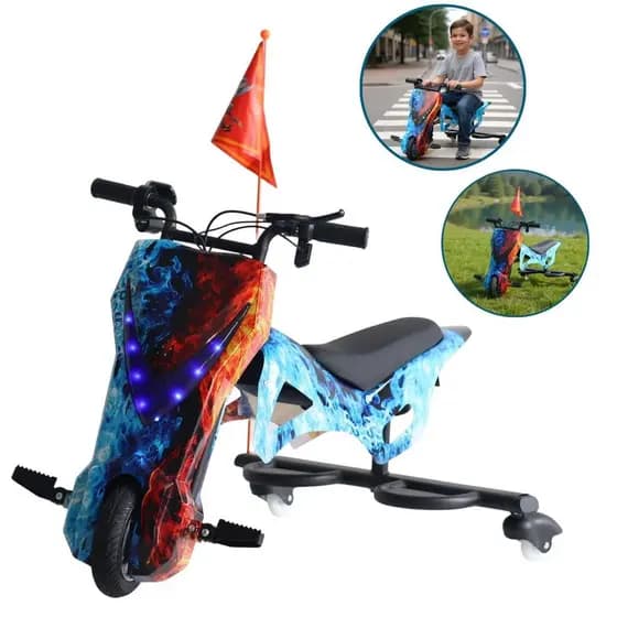 Moto Elétrica Drift Importway 250W BW387AZ Até 25km/h Azul Juvenil