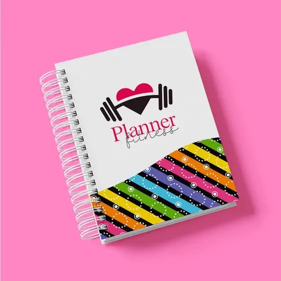 Planner fitness rotina de acadêmia e treinos organização para vida saudável agenda fitness treino