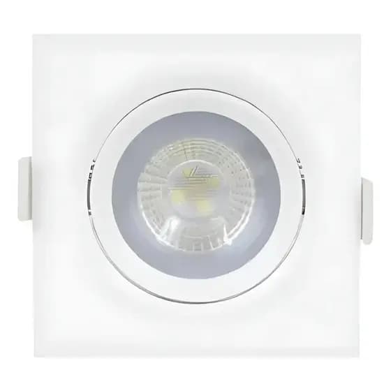 Spot Dicróico De Embutir Quadrado 10w 3000k Branco Morno