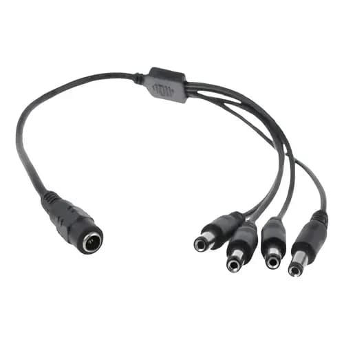 Cabo Divisor P4 4 Vias Preto 41 Cm 12v 1 P4 Fêmea Para 4 P4 Macho