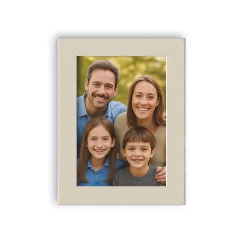 Kit Com 2 Porta Retrato 15x21cm Branco Com Vidro.